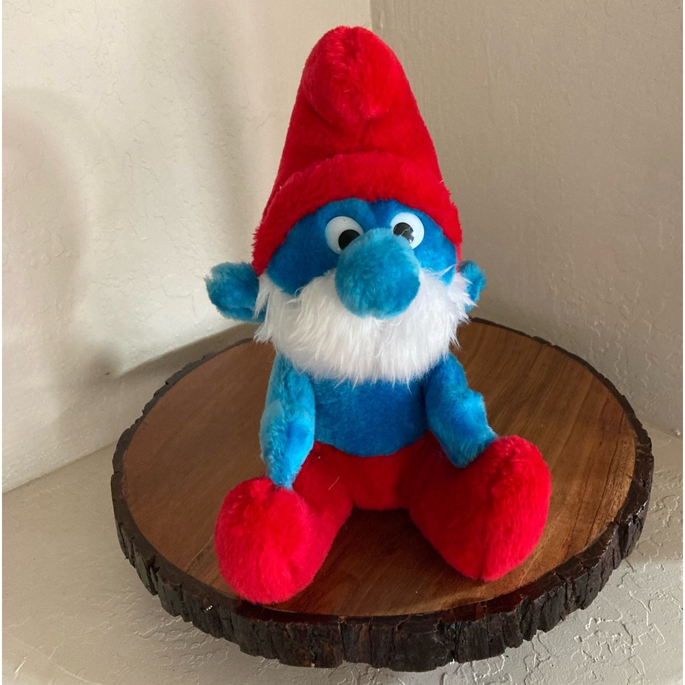 🍄1979 The Smurfs Papa Smurf Plush by Peyo